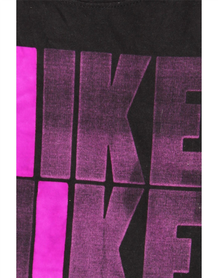 Nike Herre Regular Fit Grafisk T-Shirt Top XL Sort Bomuld