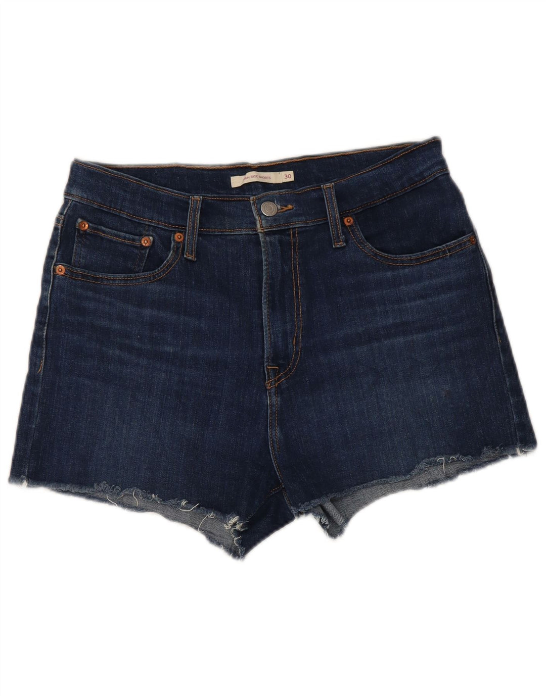 Levi's højtaljede denimshorts til kvinder W30 mellemblå bomuld