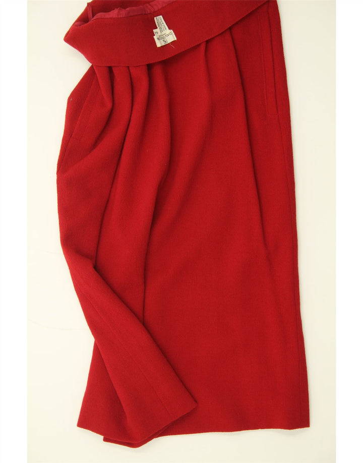 VINTAGE Womens Straight Skirt IT 44 Medium W28  Red Wool Vintage Vintage and Second-Hand Vintage from Messina Hembry 