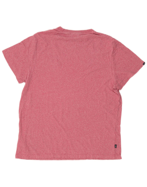 Superdry T-shirt top til mænd 2XL Pink Bomuld