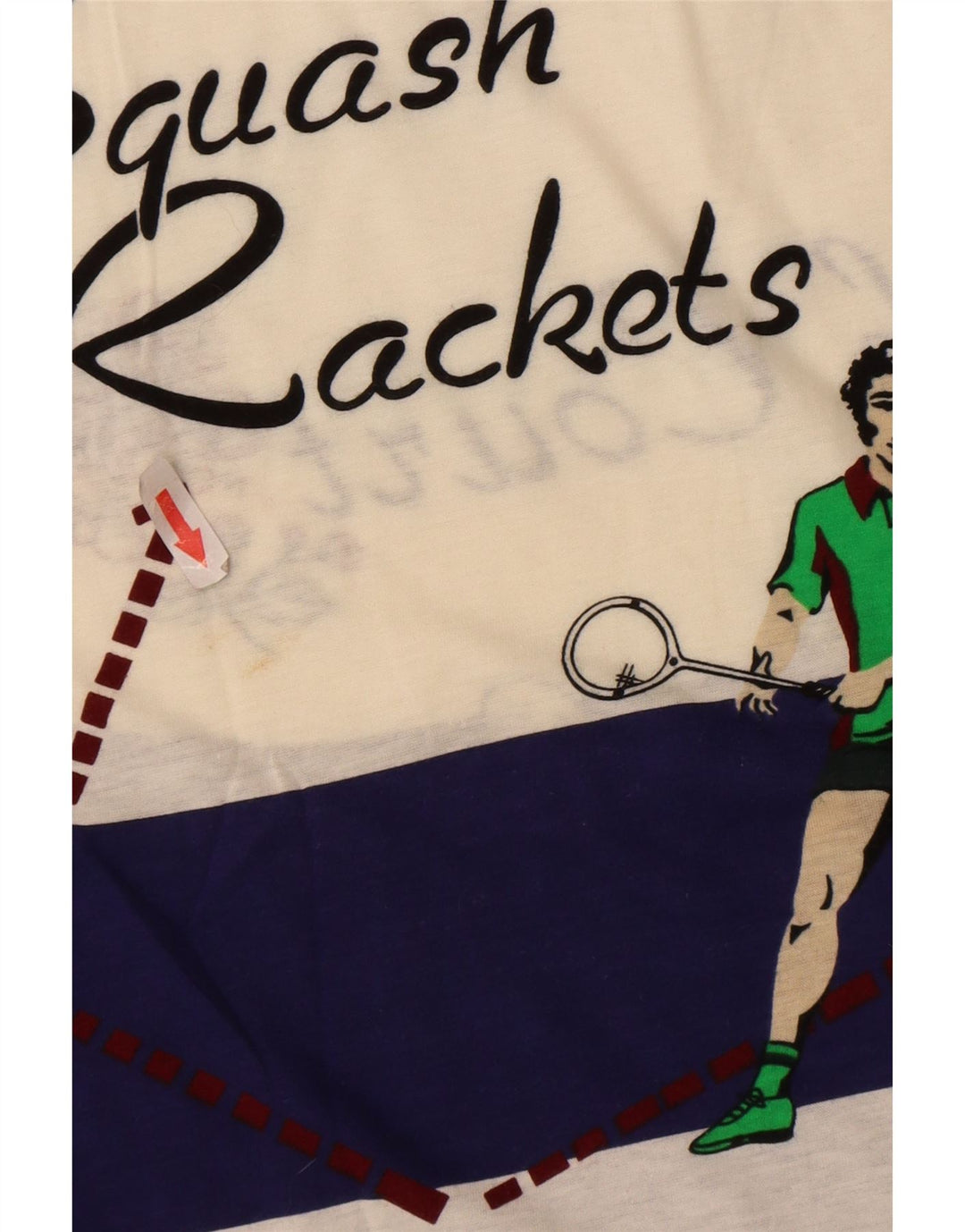 Cacharel Herre Grafisk T-Shirt Top Stor Hvid Colourblock Bomuld