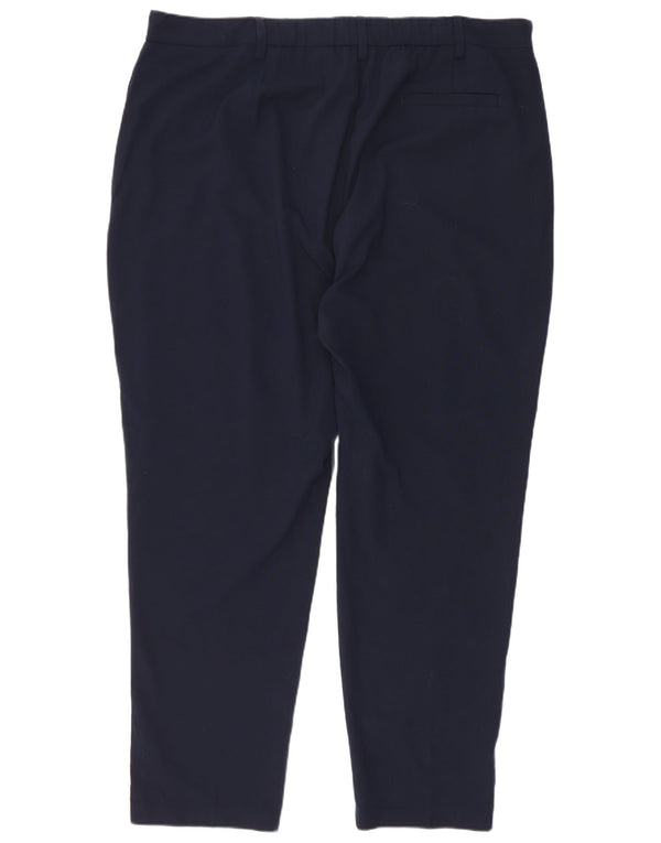 Marks & Spencer Dame Crop Chino Bukser UK 18 XL W36 L26 Marineblå