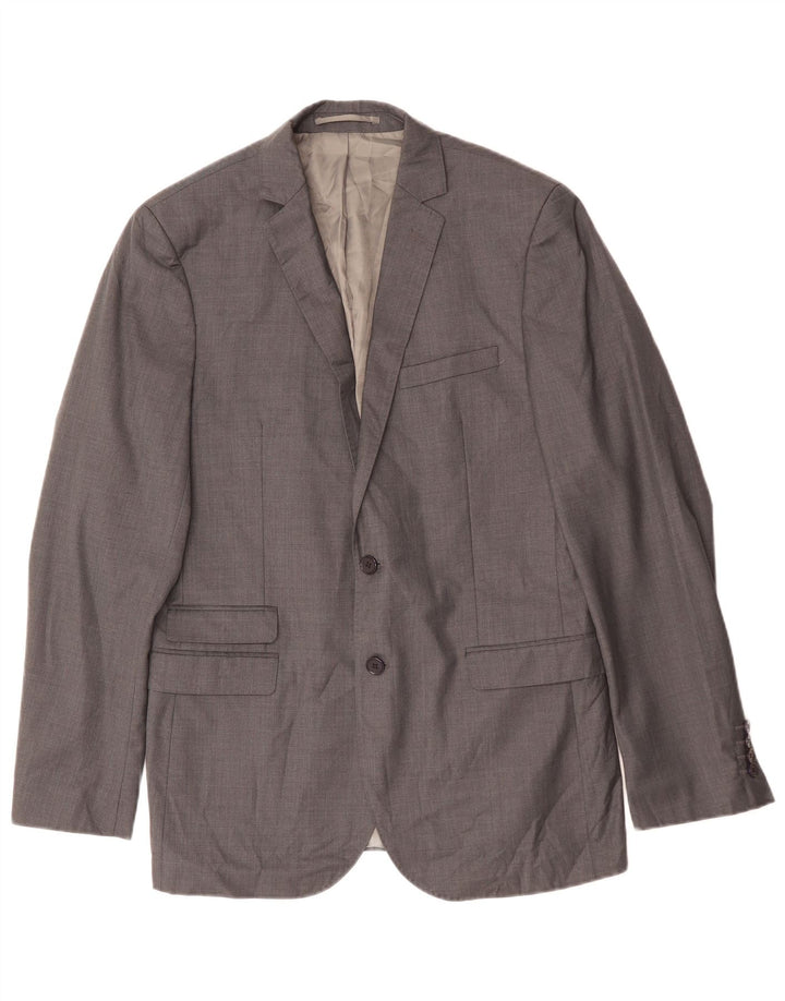 French Connection Herre 2 Button Slim Fit Blazer Jacket IT 52 XL Grå Uld