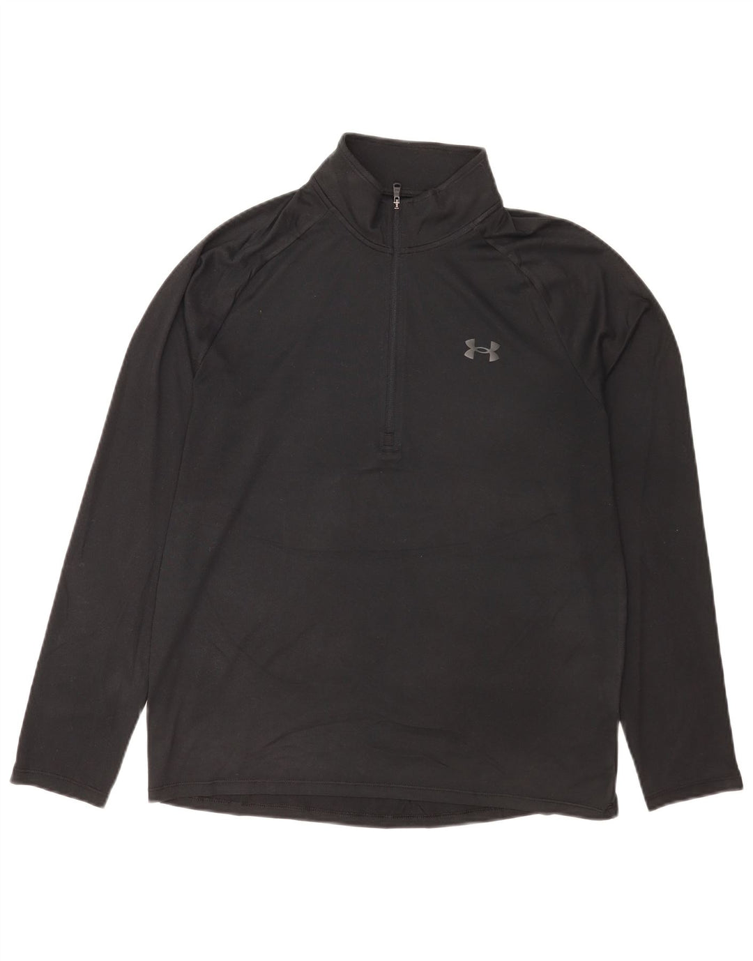 Under Armour Herre Zip Neck Pullover Træningsdragt Top Medium Sort