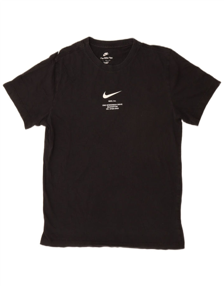 Nike Herre grafisk T-shirt Top Medium Sort Bomuld