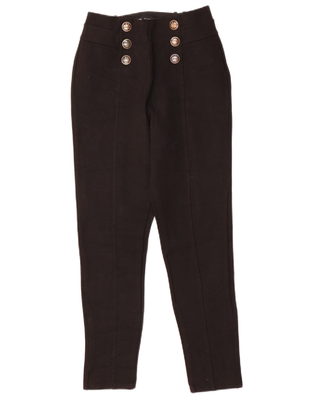 Zara Dame Slim Casual Bukser Small W26 L24 Sort
