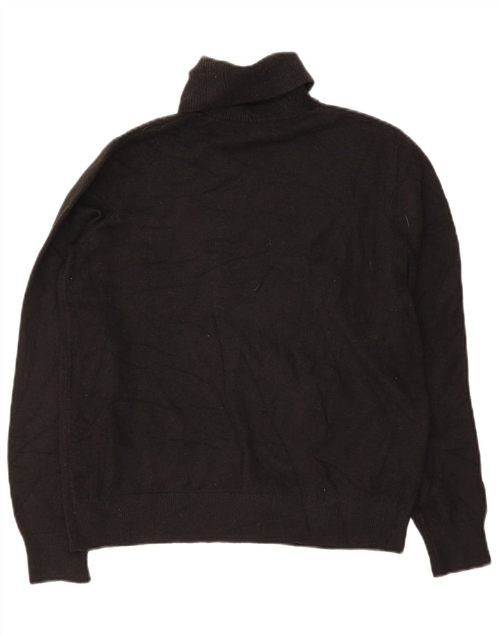 Marks & Spencer Herre rullehals sweater lille sort polyester