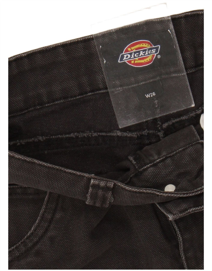 Dickies Dame højtaljede Cargo Shorts W26 Small Black Bomuld