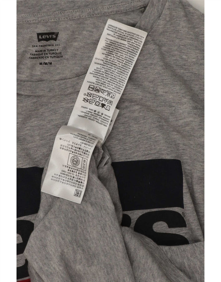 Levi's Herre grafisk T-shirt top mellemgrå bomuld
