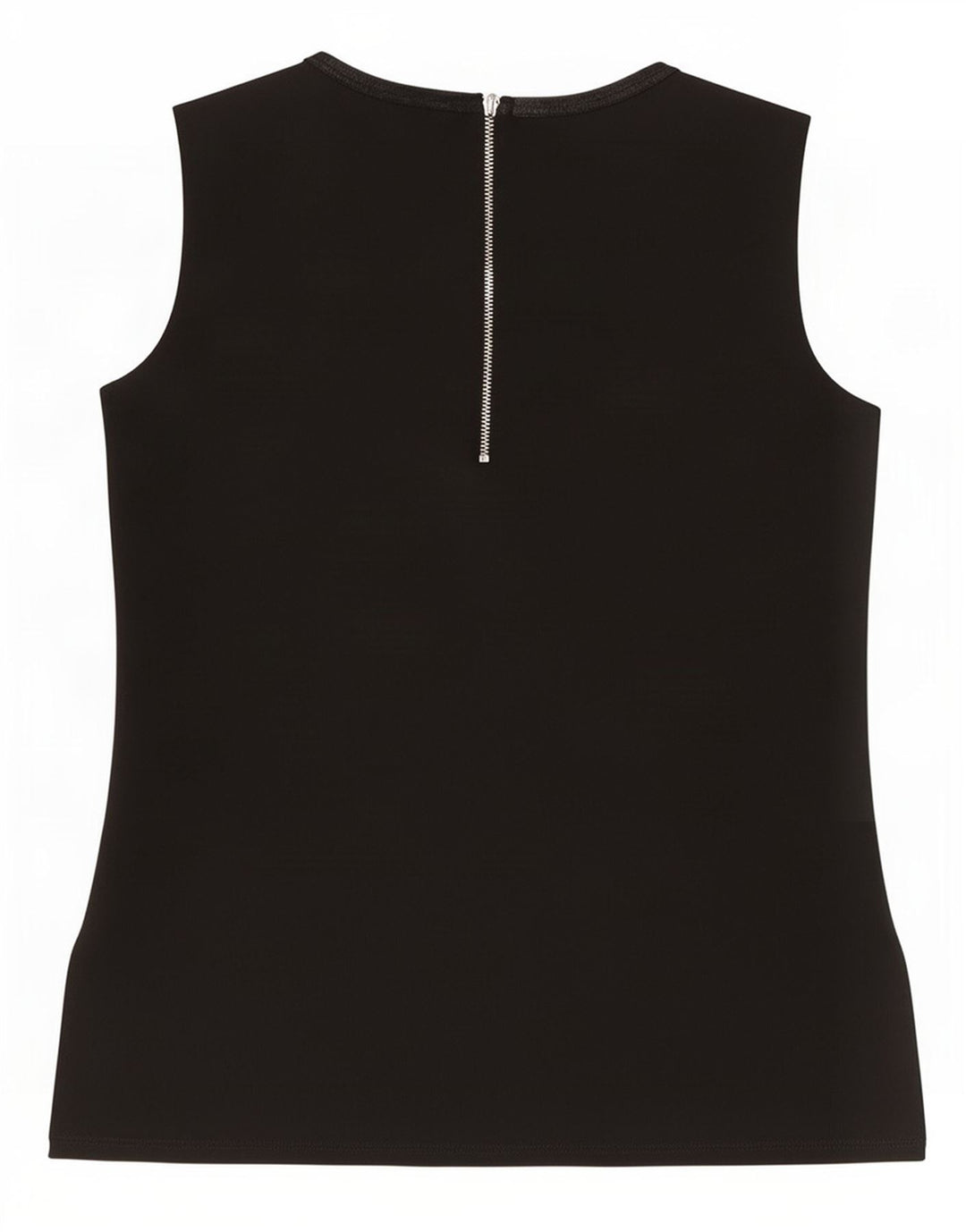 Zara Dame grafisk ærmeløs bluse Top UK 10 Lille sort polyester