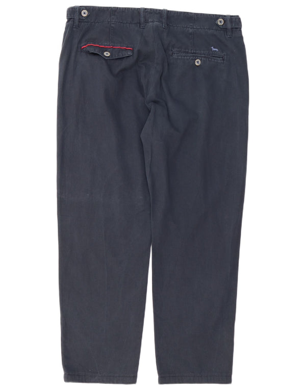 Harmont & Blaine Lige Chinobukser til mænd IT 52 XL W36 L29 Marineblå