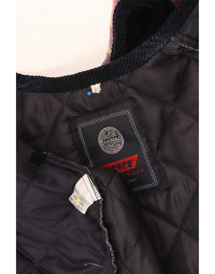 Master Herre Fleece Quiltet Gilet UK 38 Medium Flerfarvet Geometrisk