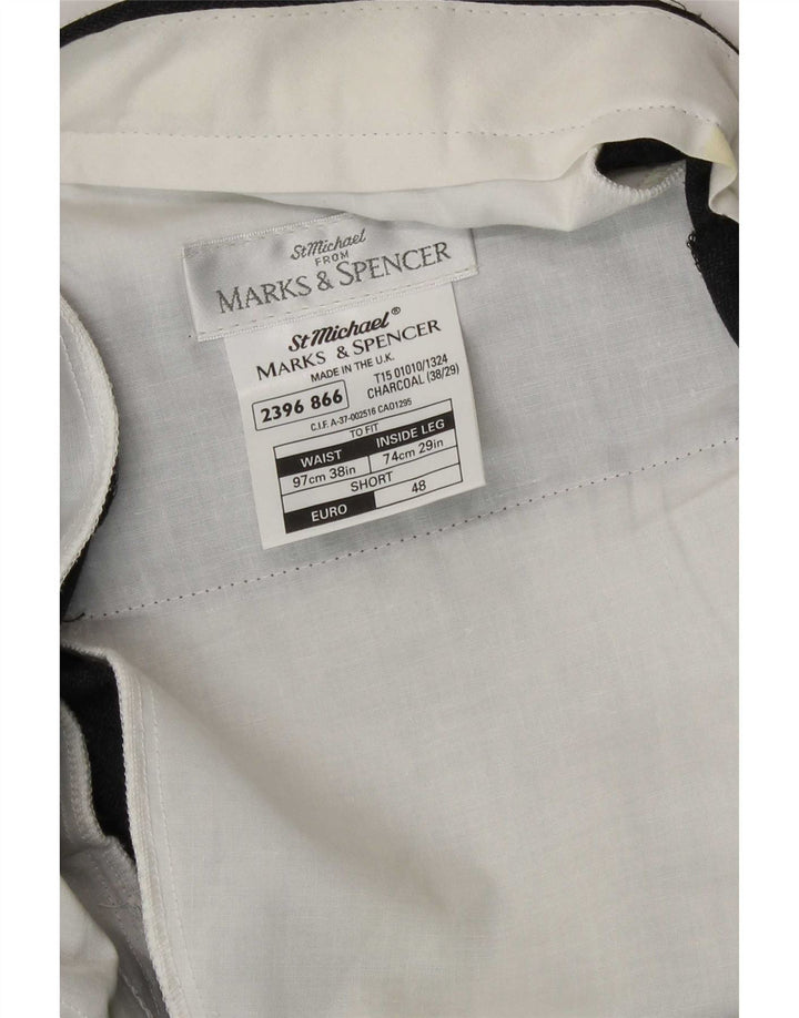 Marks & Spencer Herre St. Michael Pegged Casual Bukser W38 L29 Grå uld