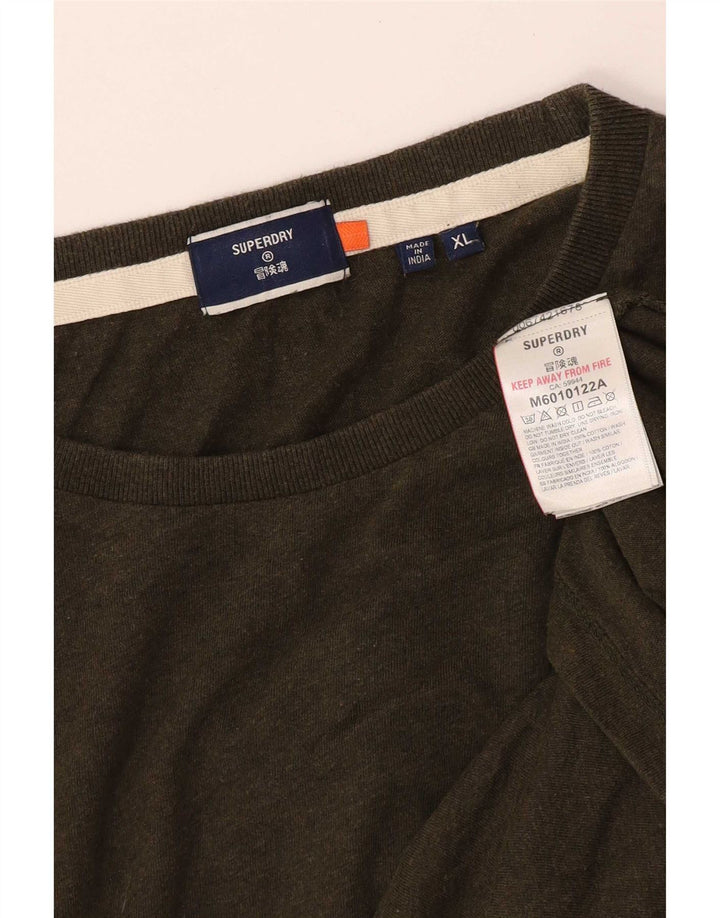 Superdry Herre Top Langærmet XL Khaki Bomuld