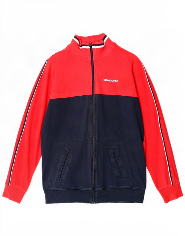 Diadora Herre træningsdragt Topjakke 2XL Rød Colourblock Bomuld