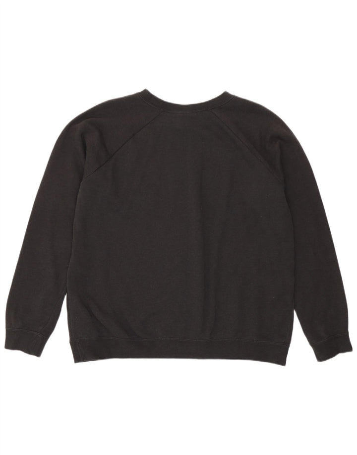 Nike Dame Grafisk Sweatshirt Jumper UK 16 Stor sort bomuld