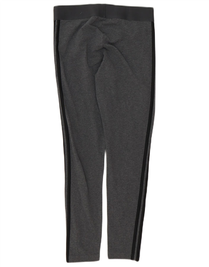 Adidas Dame Leggings UK 12/14 Medium Grey Bomuld