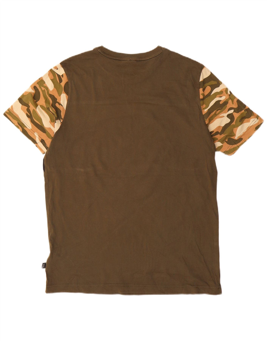 PUMA Herre grafisk T-shirt Top Medium Khaki Camouflage Bomuld