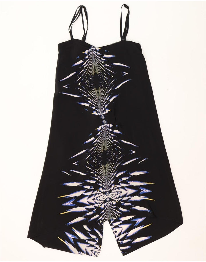 BCBGMAXAZRIA Womens Abstract Pattern Asymmetric Sundress UK 6 XS Black Vintage BCBGMAXAZRIA and Second-Hand BCBGMAXAZRIA from Messina Hembry 