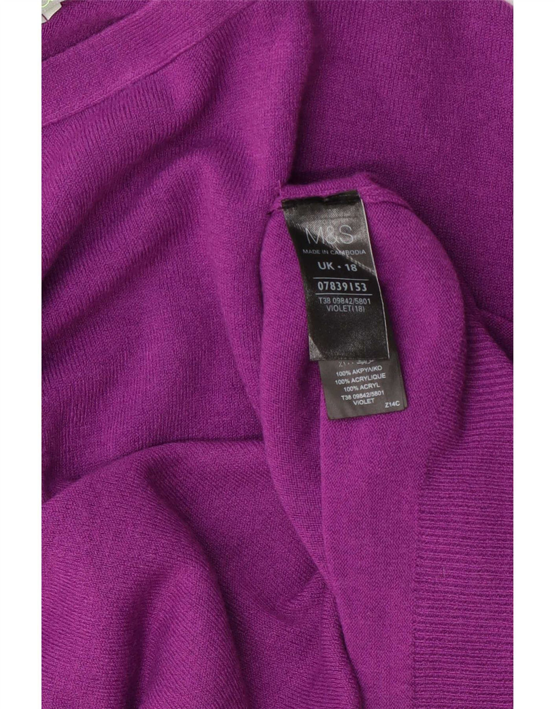 Marks & Spencer Dametrøjetrøje med rund hals DK 18 XL rødbrun