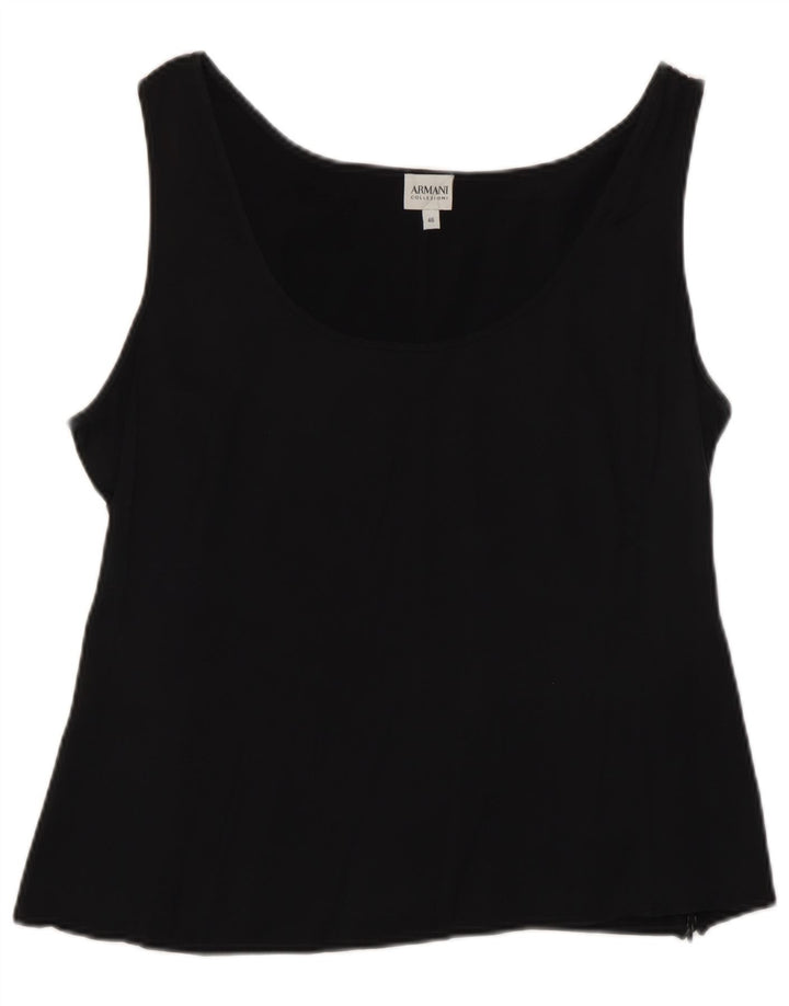 Armani Collezioni Dame ærmeløs bluse Top IT 46 Large Black