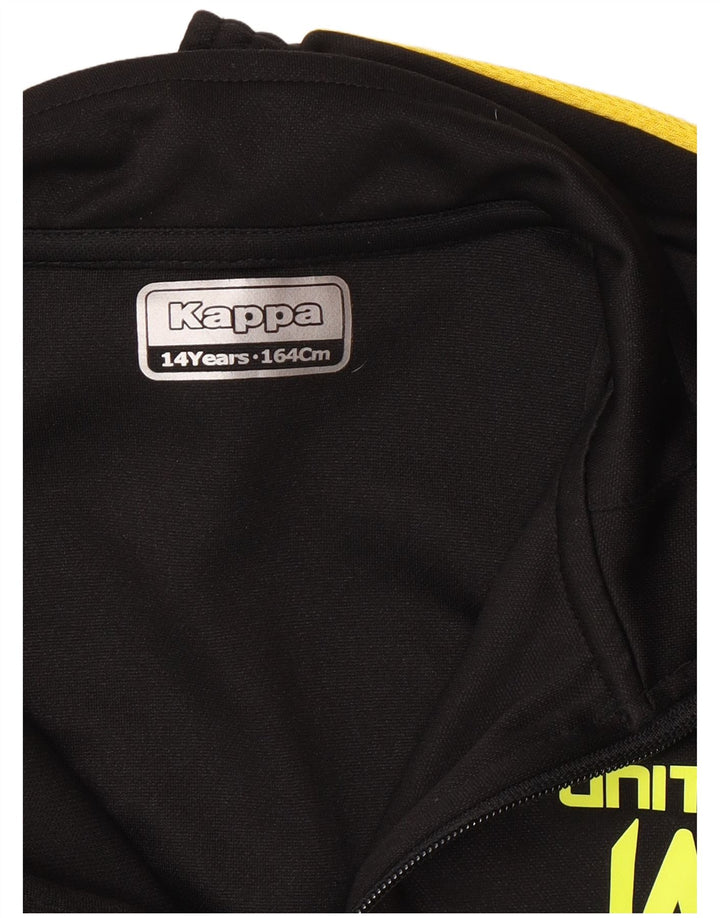 Kappa Boys Tracksuit Topjakke 13-14 år Sort Colourblock
