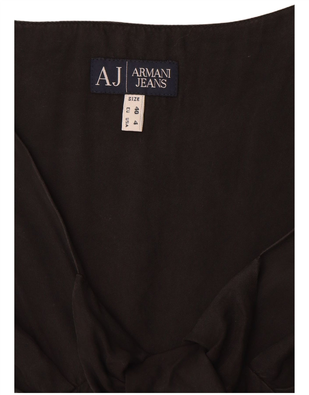 Armani Jeans Dame Ærmeløs A-Line Kjole EU 40 Medium Sort