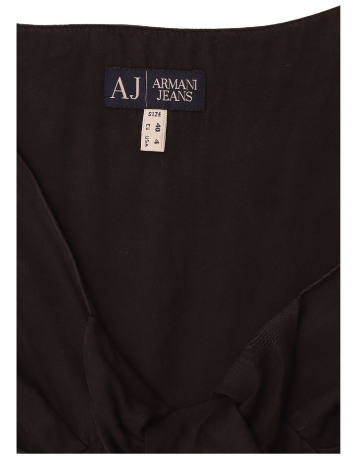 Armani Jeans Dame Ærmeløs A-Line Kjole EU 40 Medium Sort