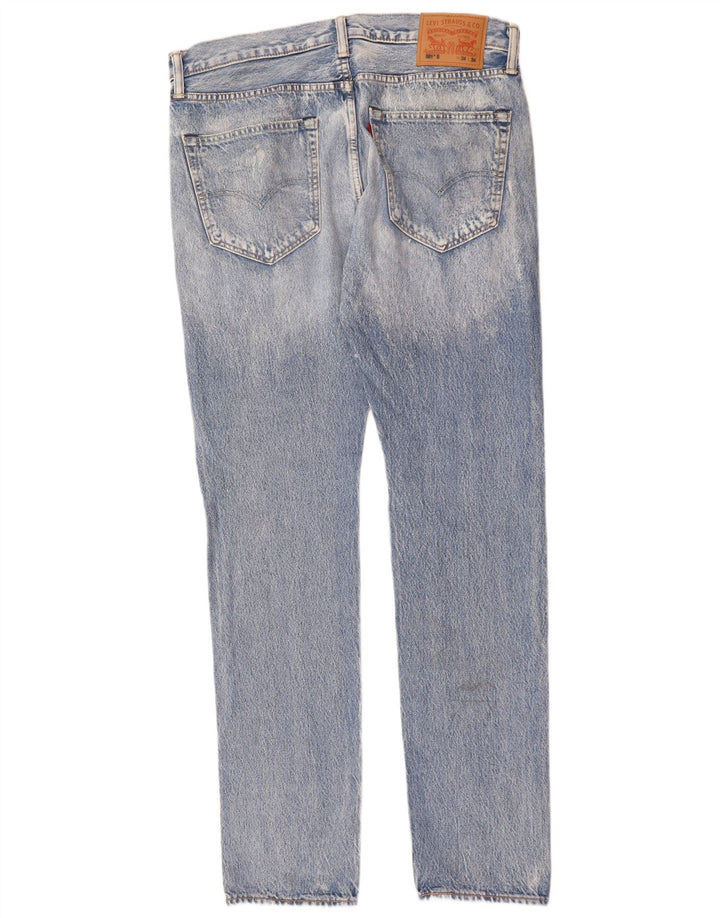 Levi's Herre 501 Straight Jeans W34 L34 Blå Bomuld
