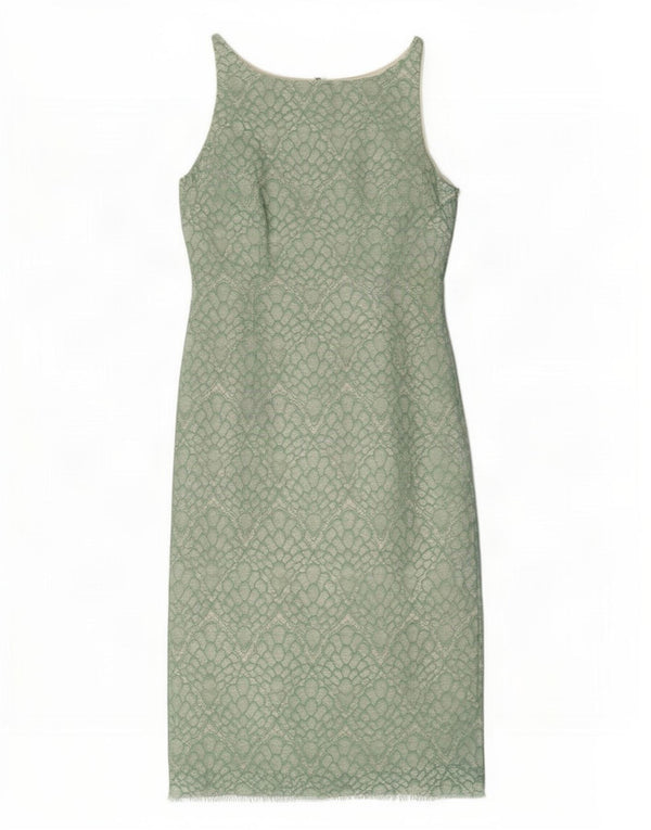Coast Womens Ærmeløs Skede Kjole UK 12 Medium Green Floral Polyester