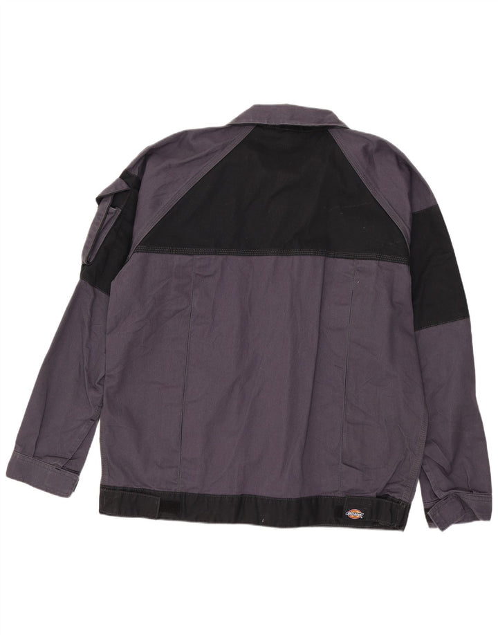 Dickies Herre Utility Jacket UK 40 Large Grey Colourblock Cotton