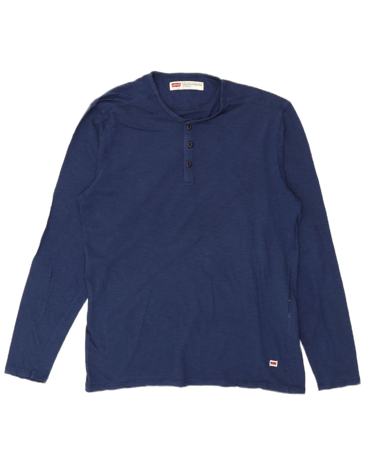 Levi's Herre Standard Fit Top Langærmet Stor Blå Bomuld