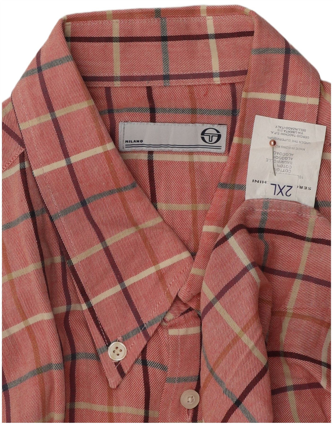 Sergio Tacchini herreskjorte 2XL Pink ternet bomuld