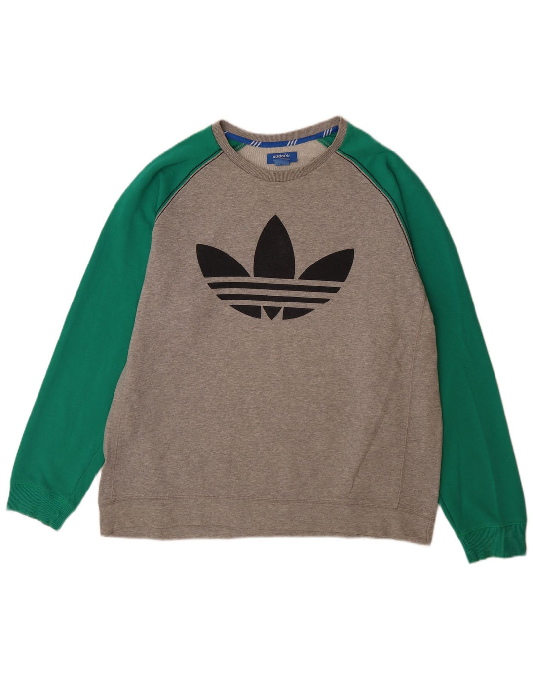 Adidas Graphic Sweatshirt Jumper XL Grå Colourblock Bomuld