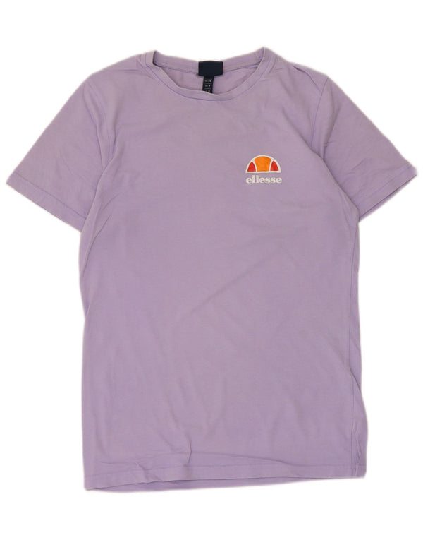 Ellesse Dame T-Shirt Top UK 8 Lille Lilla Bomuld