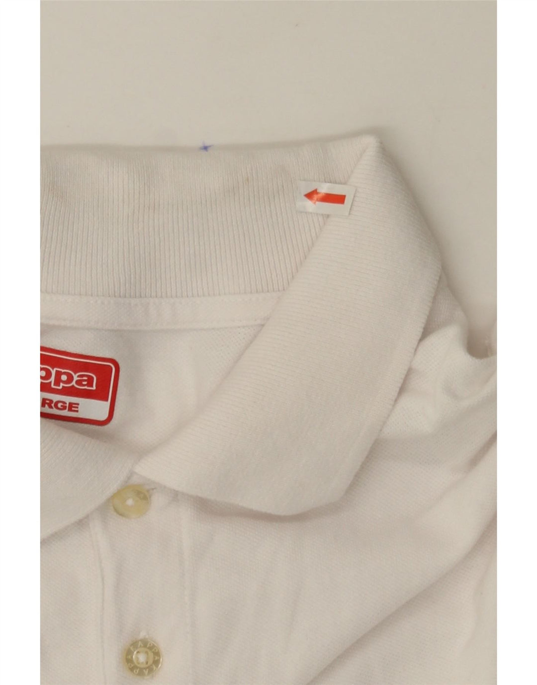 KAPPA Mens Polo Shirt XL White Cotton Vintage Kappa and Second-Hand Kappa from Messina Hembry 