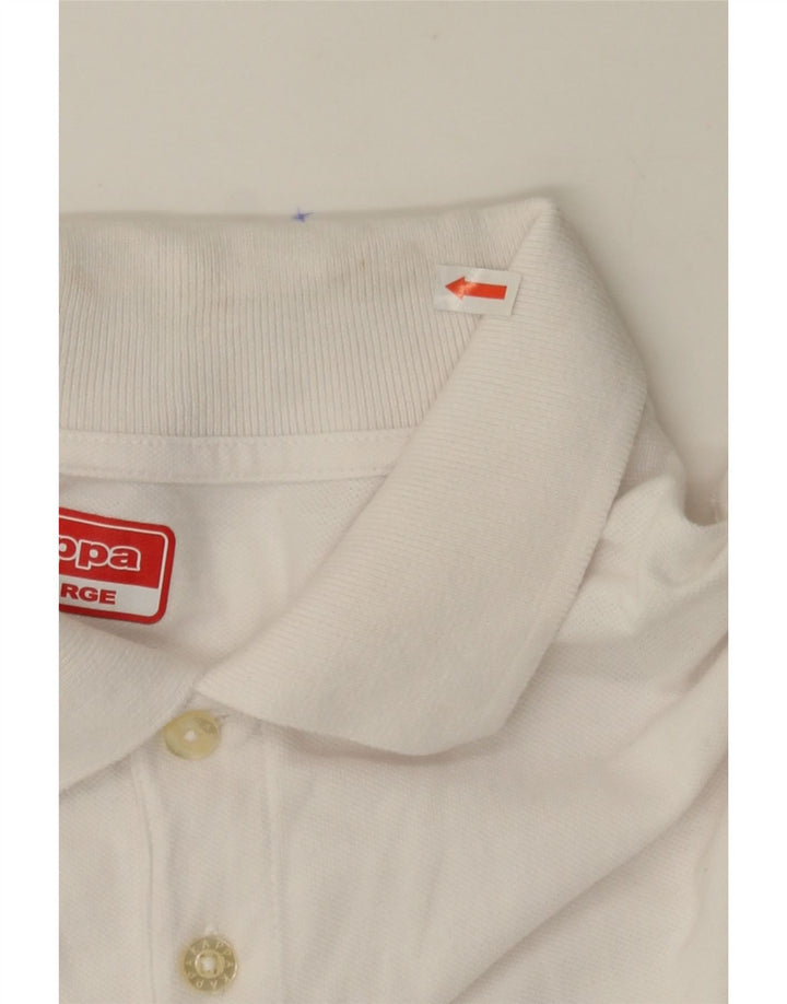 KAPPA Mens Polo Shirt XL White Cotton Vintage Kappa and Second-Hand Kappa from Messina Hembry 