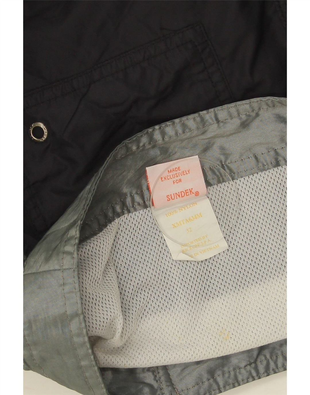 SUNDEK Herre grafiske svømmeshorts Medium Sort Colourblock Nylon