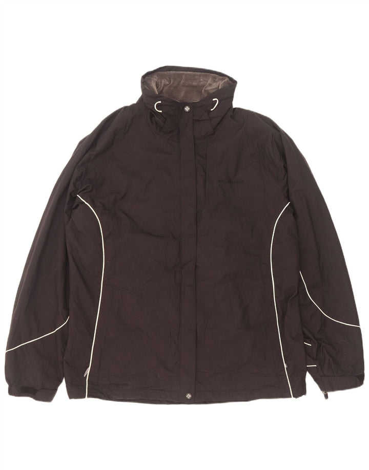 Columbia Regnjakke til kvinder UK 16 Stor sort nylon
