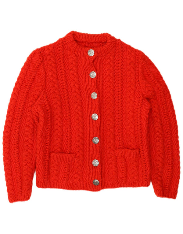 Vintage dame cardigan sweater UK 14 Medium Rød
