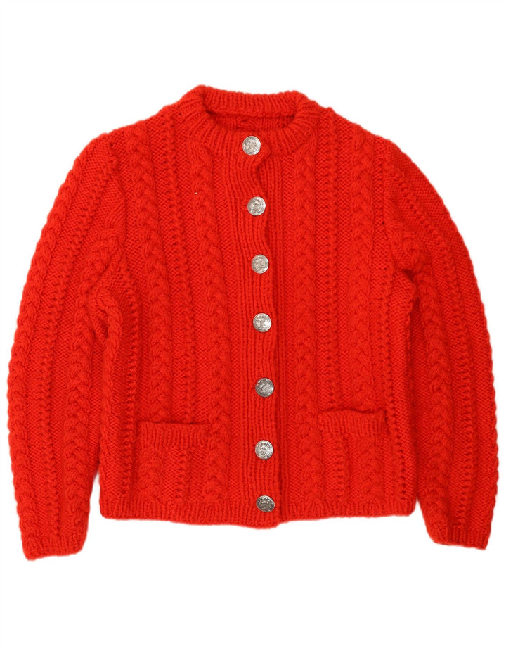 Vintage dame cardigan sweater UK 14 Medium Rød