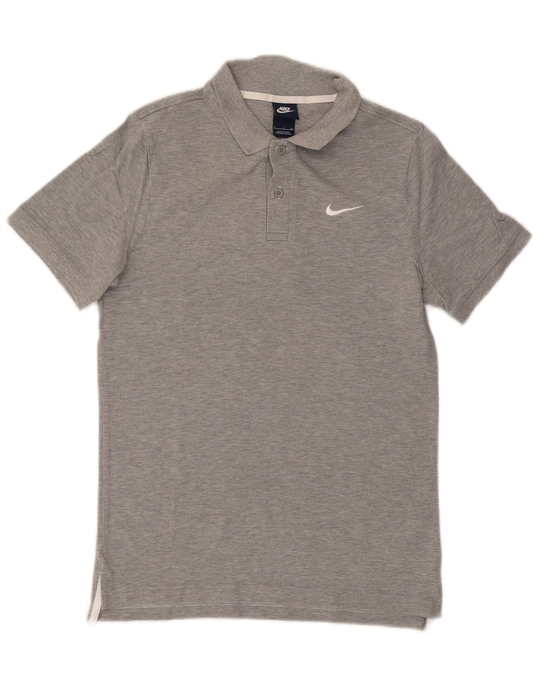 Nike poloshirt til mænd, lille grå flækket bomuld