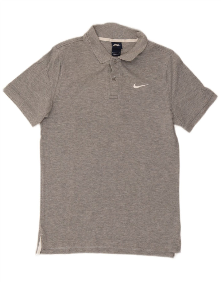 Nike poloshirt til mænd, lille grå flækket bomuld