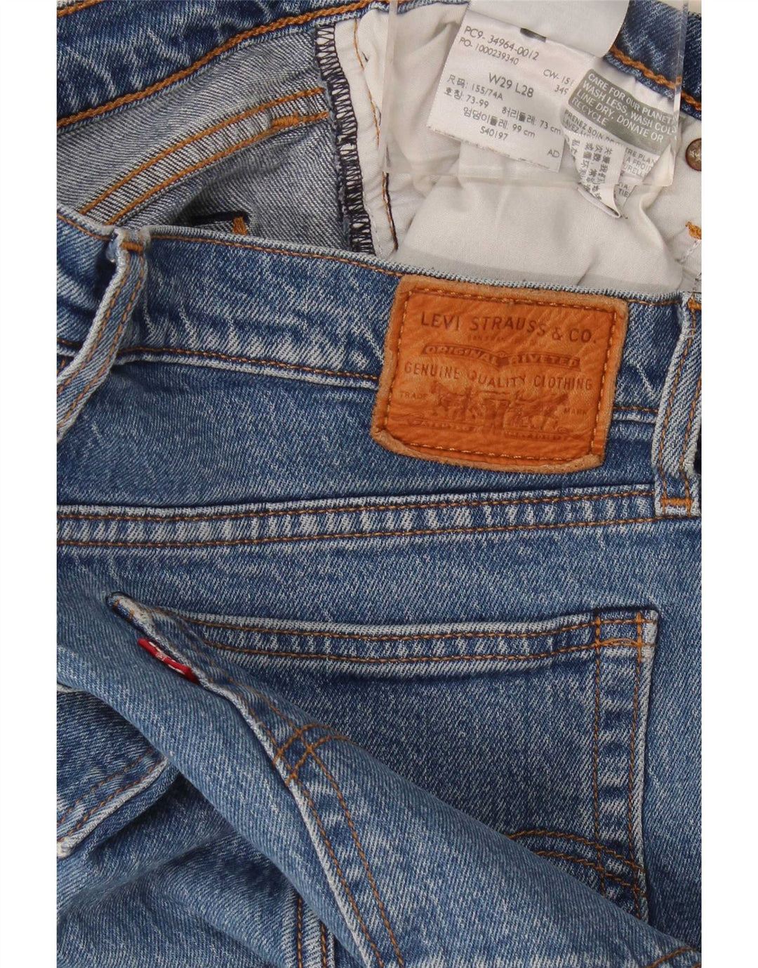Levi's Dame Wedgie Straight Jeans W29 L28 Blå Bomuld