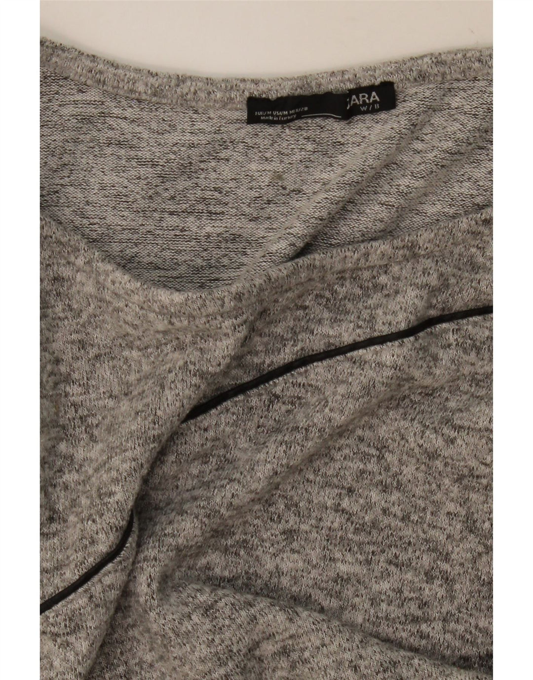 ZARA Womens Top 3/4 Sleeve UK 14 Medium Grey Vintage Zara and Second-Hand Zara from Messina Hembry 