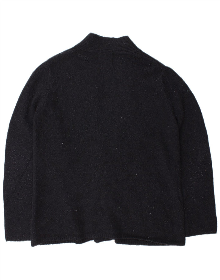 Zara Kvinders Åben Cardigan Sweater UK 14 Medium Navy Blå