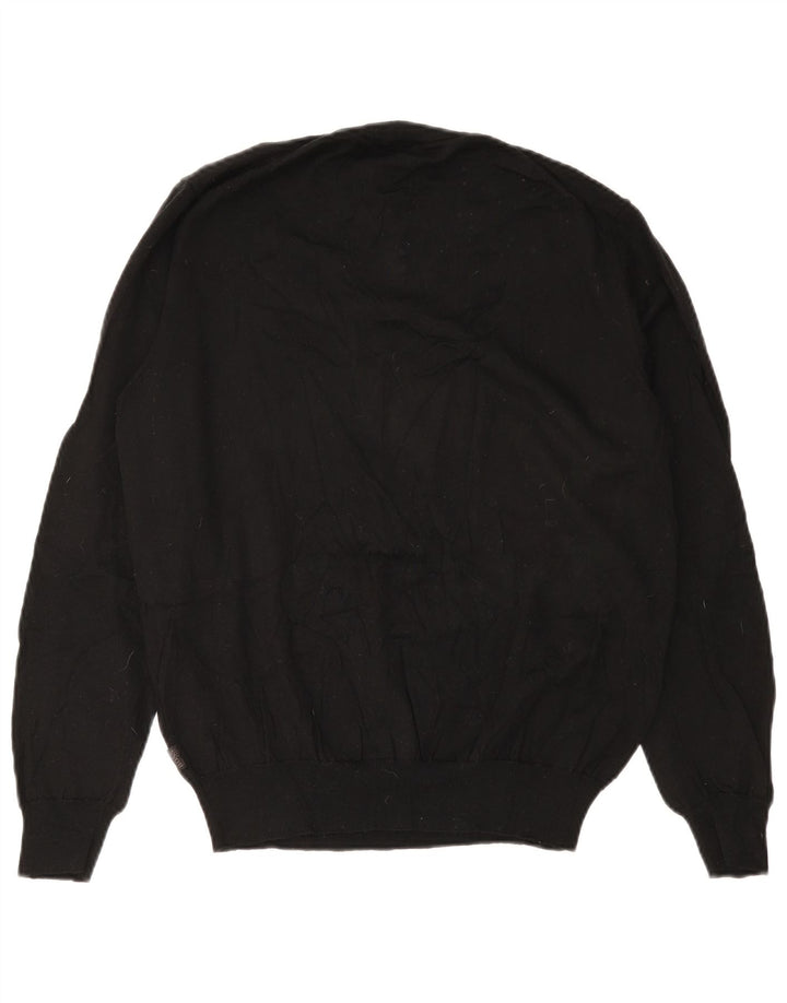 HUGO BOSS Herre sweater med rund hals XL Sort Virgin Wool
