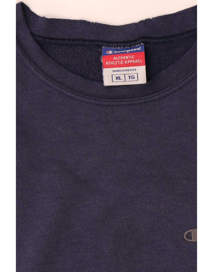 Champion Herre Sweatshirt Jumper XL Marineblå Bomuld
