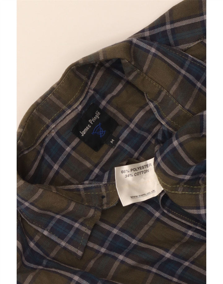 JAMES PRINGLE Herre Flanellskjorte Medium Khaki Ternet polyester