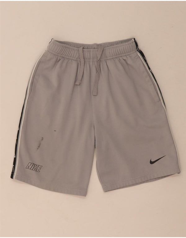 Nike drenge Dri Fit grafiske sportsshorts 12-13 år stor grå farveblok